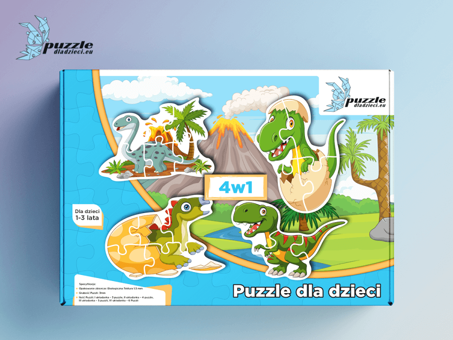 Puzzle Progresywne Dinozaury i Smoki 01 - 3644
