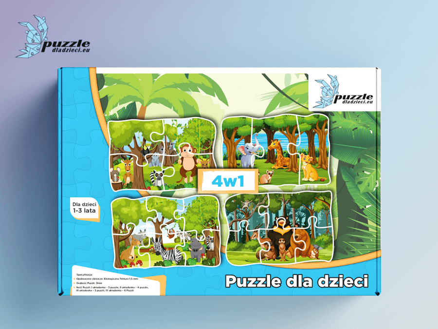 Puzzle Progresywne Zwierzątka Dzikie 01 - 3573