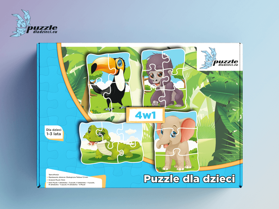 Puzzle Progresywne Zwierzątka Dzikie 02 - 3564