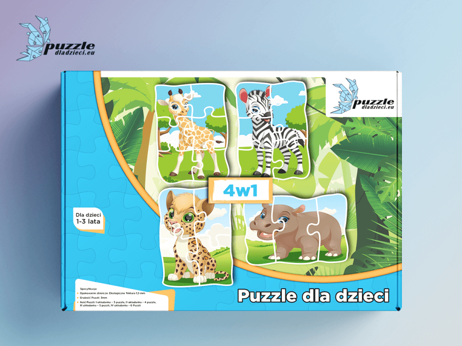 Puzzle Progresywne Zwierzątka Dzikie 03 - 3555
