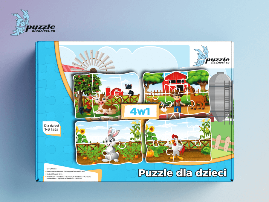 Puzzle Progresywne Zwierzątka Farma 02 - 3536