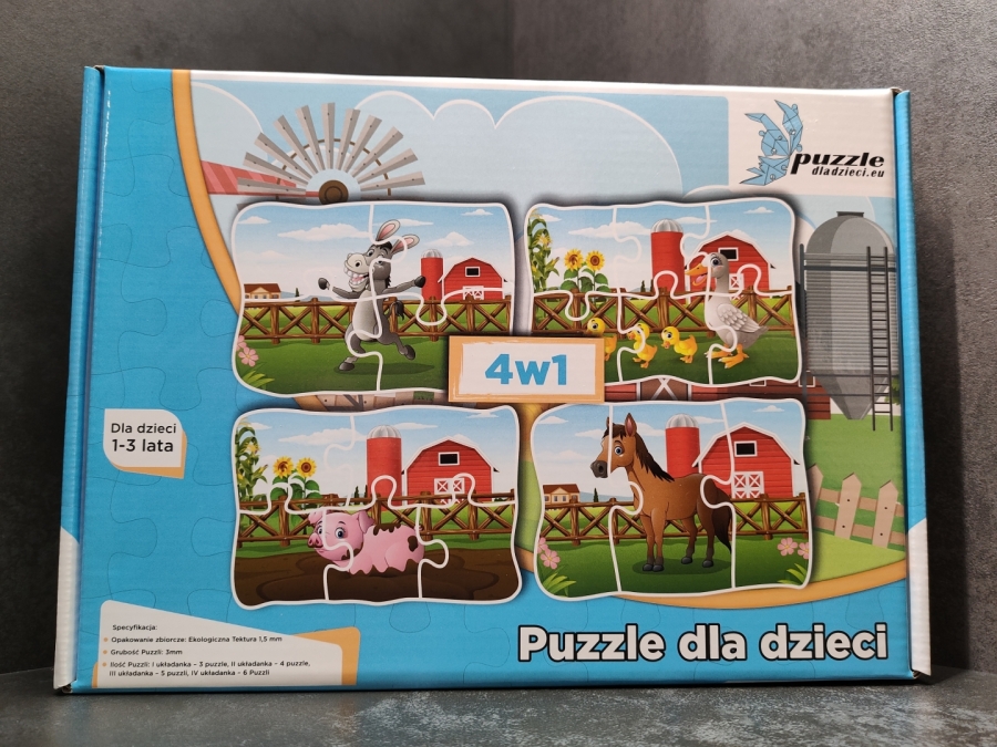 Puzzle Progresywne Zwierzątka Farma 01 - 4877