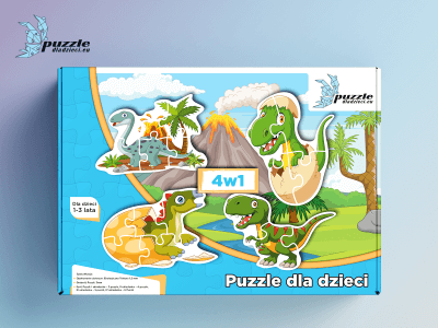 Puzzle Progresywne Dinozaury i Smoki 01