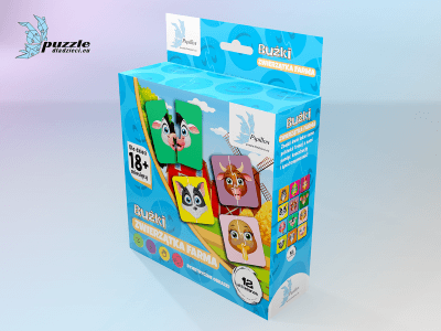 Puzzle Buźki Zwierzątka Farma 01