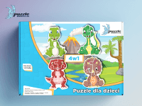 Puzzle Progresywne Dinozaury i Smoki 02 - 4755